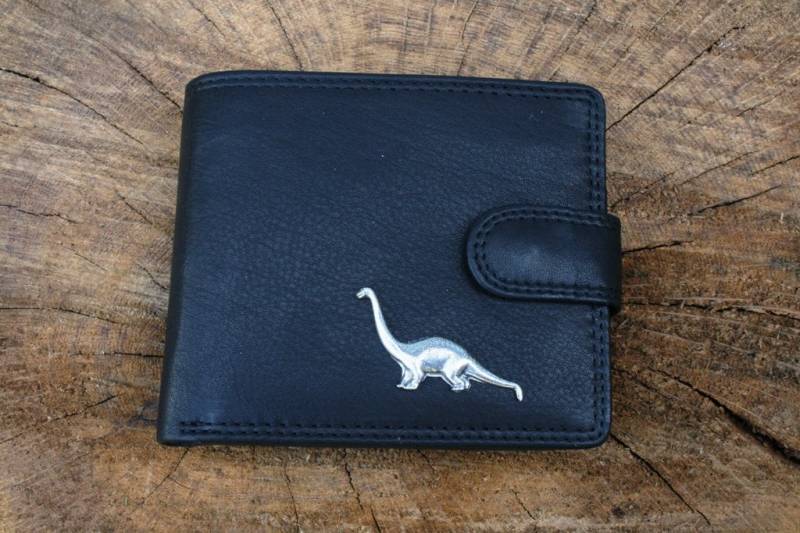 Diplodocus Leder Geldbörse Braun Oder Schwarz Dinosaurier Vatertag Geschenk 104 Wch von GamekeepersGifts