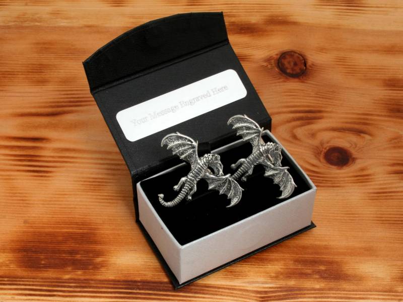 Drache Manschettenknöpfe Zinn Uk Handmade Mythology Vatertagsgeschenk 109 Cu von GamekeepersGifts