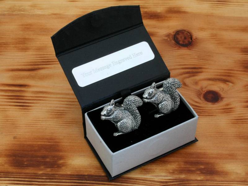 Eichhörnchen Manschettenknöpfe Zinn Uk Handgemacht Natur Vatertag Geschenk 344 Cu von GamekeepersGifts