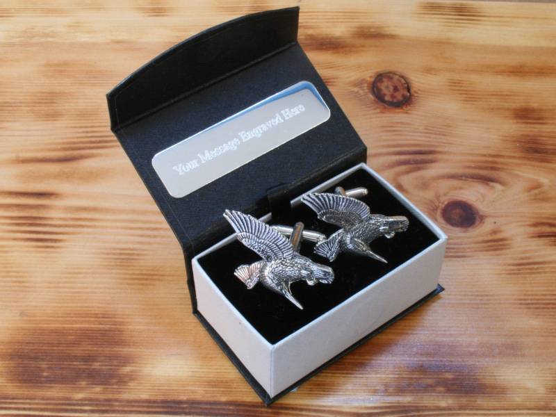 Eisvogel Manschettenknöpfe Zinn Uk Handmade British Bird River Vatertag Geschenk 202 Cu von GamekeepersGifts