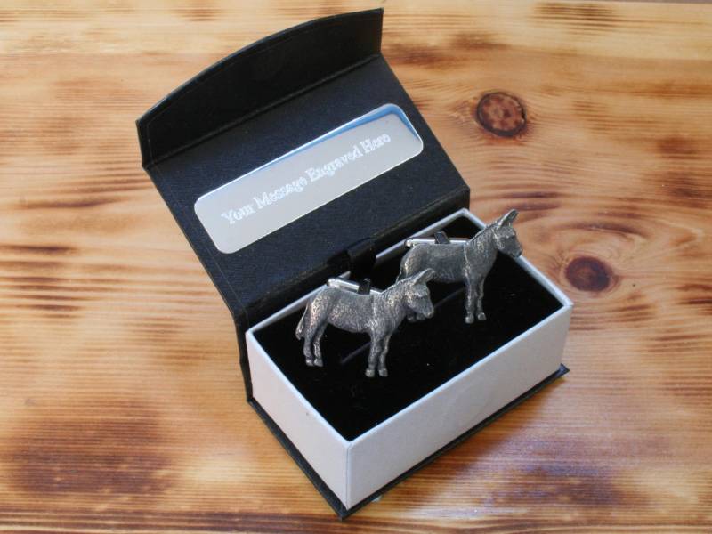 Esel Manschettenknöpfe Zinn Uk Handmade Farming Mule Vatertagsgeschenk 108 Cu von GamekeepersGifts