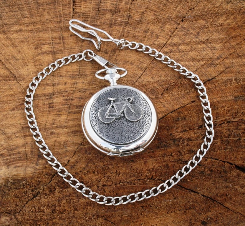 Fahrrad, Radfahrer Oder Hochrad Taschenuhr Free Graviert Radfahren Vatertagsgeschenk Pw von GamekeepersGifts