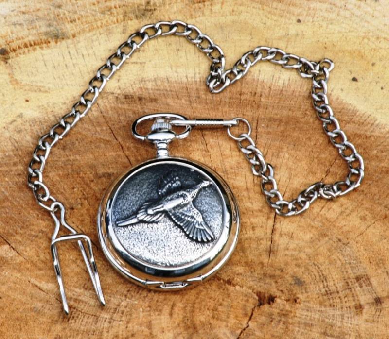 Fasan Taschenuhr Zinn Gravur Vatertag Geschenk 268 Pw von GamekeepersGifts