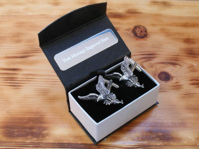 Fischadler Manschettenknöpfe Zinn Uk Handgefertigt Falknerei Greifvogel Geschenk Zum Vatertag von GamekeepersGifts