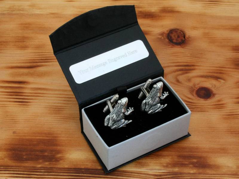 Frosch Manschettenknöpfe Zinn Uk Handmade Natur Vatertag Geschenk 146 Cu von GamekeepersGifts