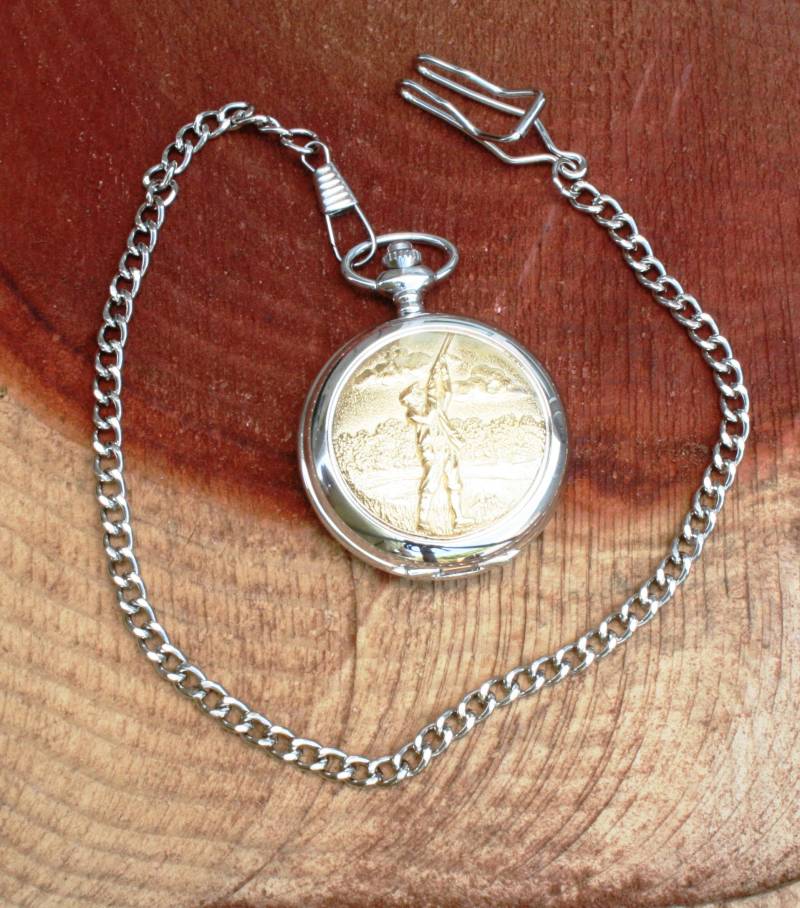 Game Shooter Design Taschenuhr Vergoldet Vatertag Geschenk Boxed Personalisiert Kostenlose Gravur Pw von GamekeepersGifts