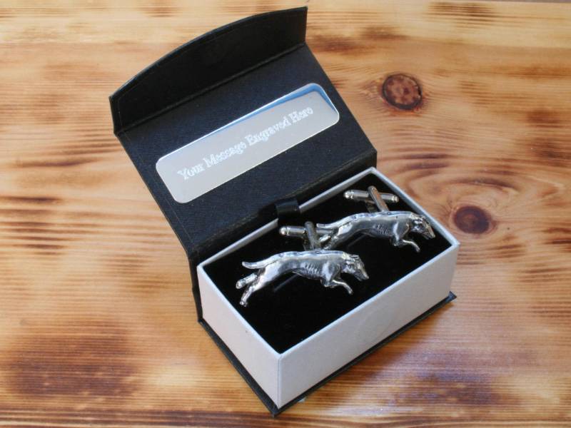 Greyhound Manschettenknöpfe Zinn Uk Handmade Hunderennen Vatertag Geschenk 165 Cu von GamekeepersGifts