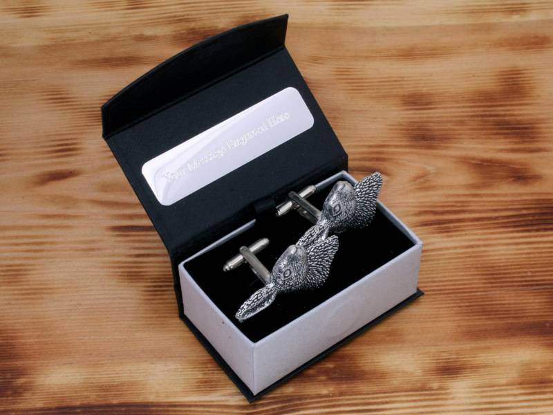 Hase Kopf Manschettenknöpfe Zinn Uk Handmade Land Tier Vatertag Geschenk Cu von GamekeepersGifts