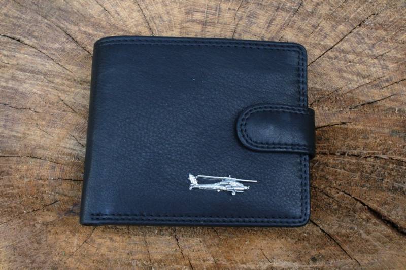 Hubschrauber Brieftasche Braun Oder Schwarz Leder Army Vatertag Geschenk 177 Wch von GamekeepersGifts