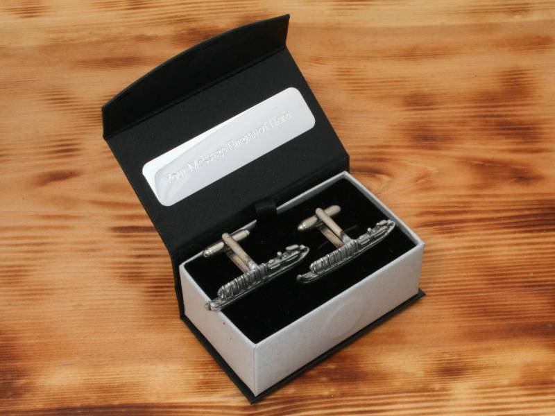 Kanalboot Manschettenknöpfe Zinn Uk Handgefertigtes Langes Boot Barge Vatertagsgeschenk 020 Cu von GamekeepersGifts