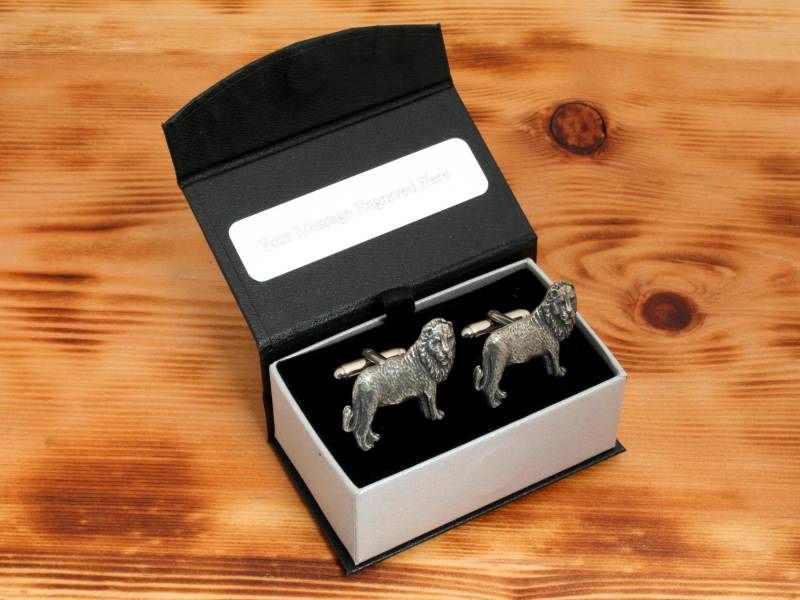 Lion Manschettenknöpfe Zinn Uk Handmade Safari Tier Vatertag Geschenk von GamekeepersGifts