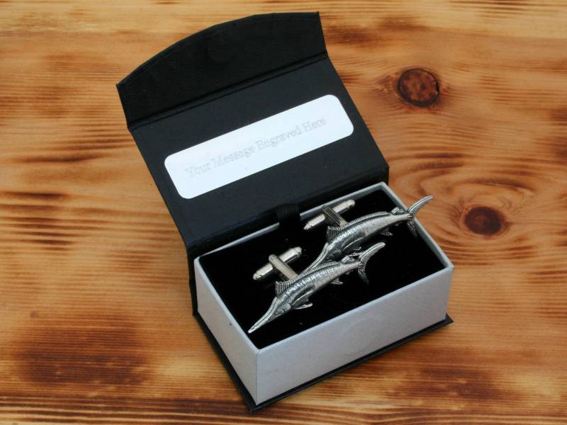 Marlin Manschettenknöpfe Zinn Uk Handgemachtes Spiel Angeln Vatertag Geschenk 228 Cu von GamekeepersGifts