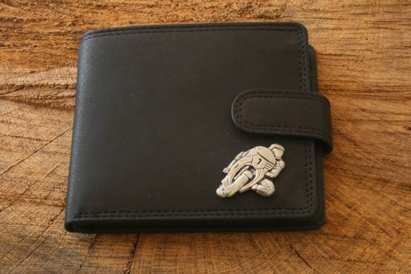 Motorrad 1 Leder Geldbörse Braun Oder Schwarz Motorsport Vatertag Geschenk 244 Wch von GamekeepersGifts