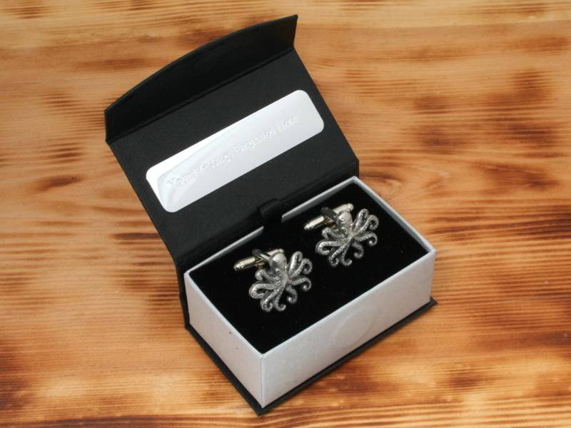 Octopus S Manschettenknöpfe Zinn Uk Handgemacht Sea Life Marine Vatertagsgeschenk 249 Cu von GamekeepersGifts