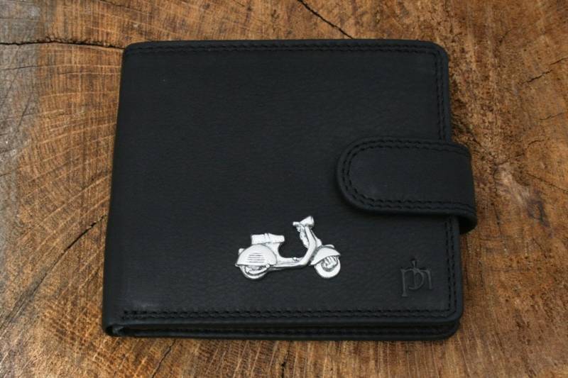 Roller Leder Geldbörse Braun Oder Schwarz Biker Vatertag Geschenk 384 Wch von GamekeepersGifts