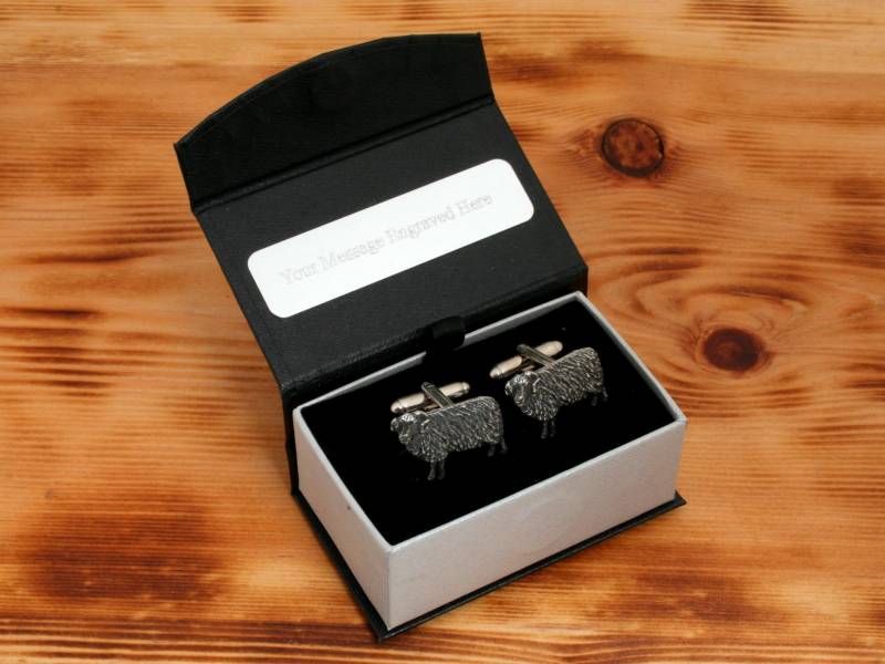 Schaf Manschettenknöpfe Zinn Uk Handmade Welsh Farming Vatertagsgeschenk von GamekeepersGifts