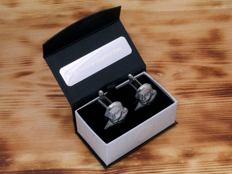 Shakespeare Manschettenknöpfe Zinn Uk Handmade Dramatiker Poesie Vatertagsgeschenk 318 Cu von GamekeepersGifts