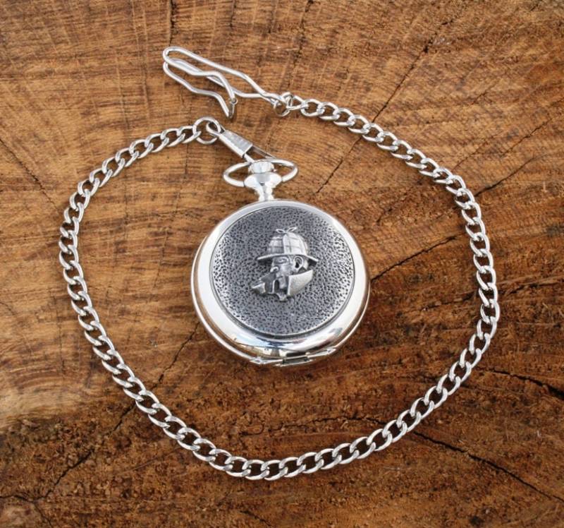 Sherlock Taschenuhr Gratis Gravur Vatertagsgeschenk 323 Pw von GamekeepersGifts