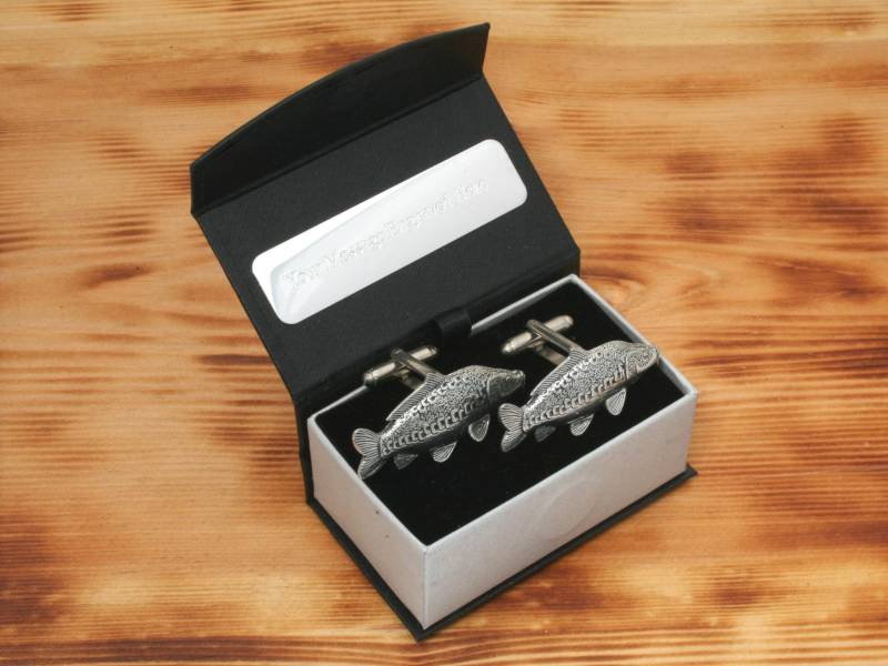 Spiegel Karpfen Manschettenknöpfe Zinn Uk Handmade Angeln Vatertag Geschenk 240 Cu von GamekeepersGifts