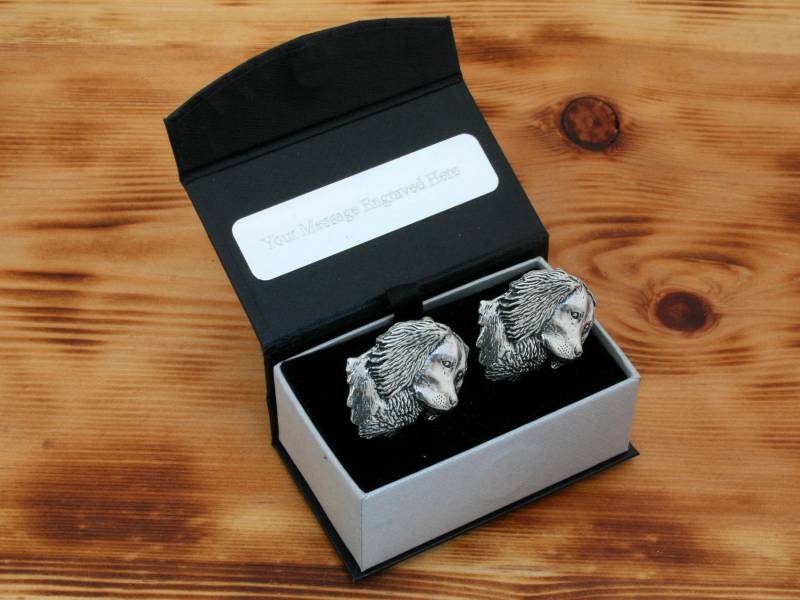 Springer Spaniel Kopf Manschettenknöpfe Zinn Uk Handgemacht Vatertagsgeschenk 339 Cu von GamekeepersGifts