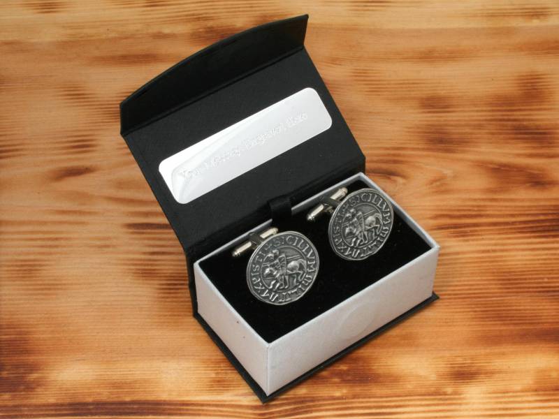 Templar Siegel Manschettenknöpfe Zinn Uk Handgemacht Masonic Vatertagsgeschenk 366 Cu von GamekeepersGifts