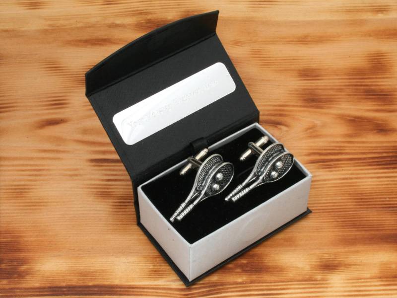 Tennisschläger Manschettenknöpfe Zinn Uk Handmade Tennis Vatertag Geschenk 370 Cu von GamekeepersGifts