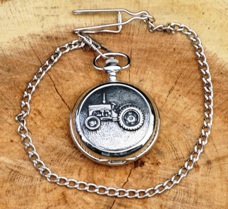 Traktor Te20 Taschenuhr Pewter Graviert Vatertag Geschenk 375 Pw von GamekeepersGifts