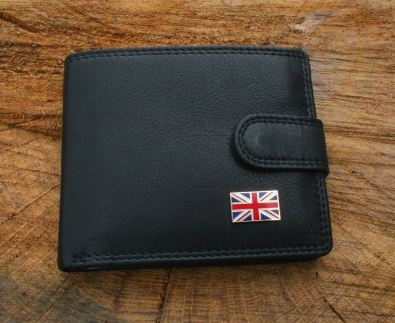 Union Jack Leder Brieftasche Braun Oder Schwarz Flagge Vatertag Geschenk 383 Wch von GamekeepersGifts