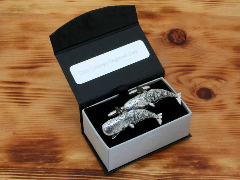 Wal Manschettenknöpfe Zinn Uk Handmade Marine Natur Vatertagsgeschenk 392 Cu von GamekeepersGifts