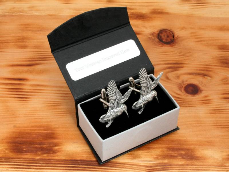 Waldschnepfe Manschettenknöpfe Zinn Uk Handgemachte Jagd Vatertagsgeschenk 402 Cu von GamekeepersGifts