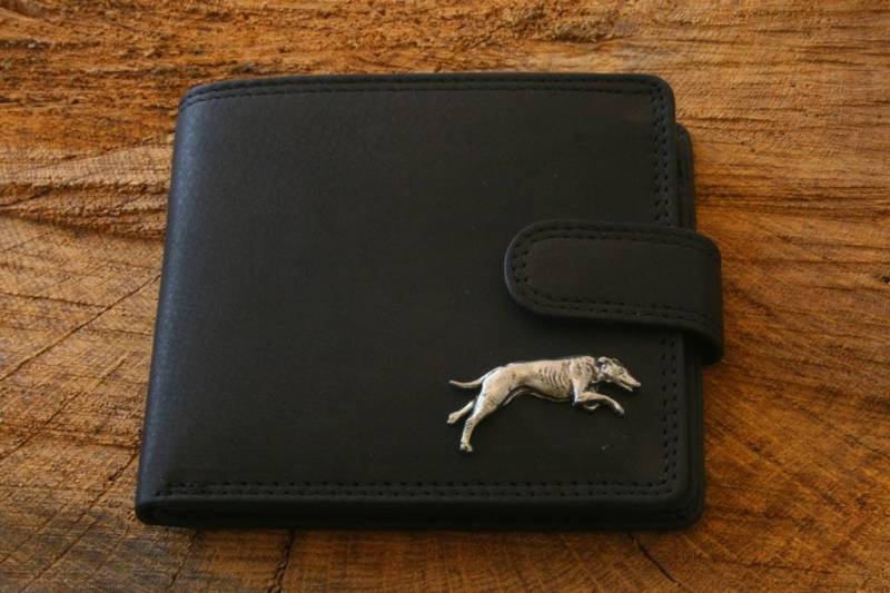 Windhund Leder Geldbörse Braun Oder Schwarz Hunderennen Vatertag Geschenk 165 Wch von GamekeepersGifts