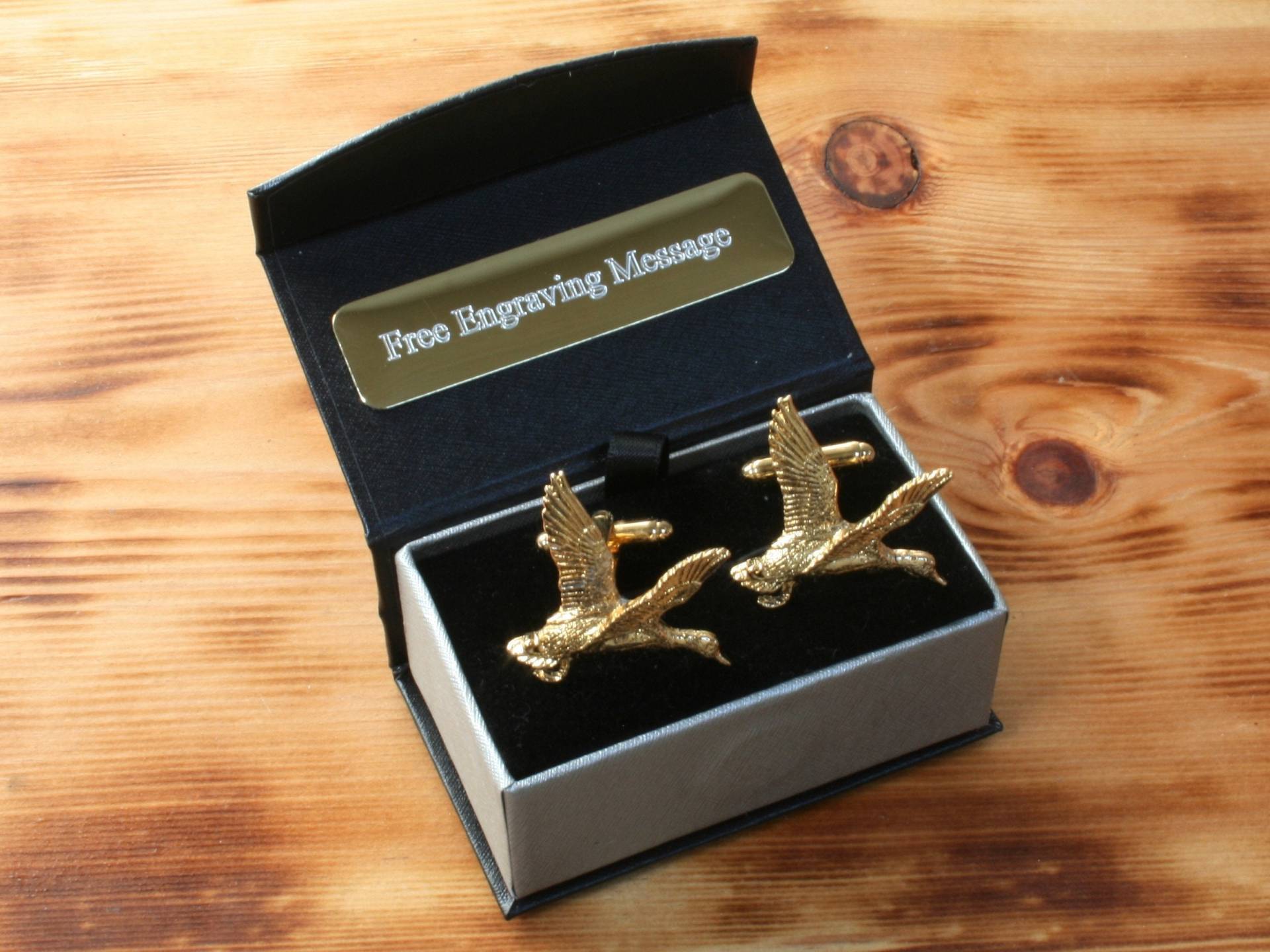 stockente Manschettenknöpfe Vergoldet Uk Ente Wildvogel Schießen Weihnachtsgeschenk Custom Box von GamekeepersGifts