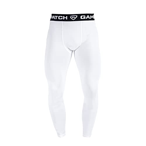 Gamepatch Kompressionshose | Erholung und Unterstützung der Beinmuskulatur | Quick Dry Technologie | Herren Damen Kinder, Weiss/opulenter Garten, L von Gamepatch
