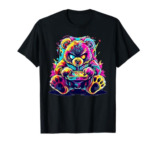 Süßer Gaming-Teddy I Gaming für Kinder T-Shirt Süßer Gaming-Teddy I Gaming für Kinder T-Shirt von Gamer Art I Retro Gaming I Video Game