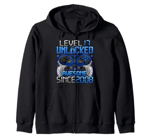 Level 17 — 17 Jahre alte Geschenke für Jungen zum 17. Geburtstag freigeschaltet Kapuzenjacke Level 17 — 17 Jahre alte Geschenke für Jungen zum 17. Geburtstag freigeschaltet Kapuzenjacke von Gamer Birthday Gifts For Boys 2025 HH