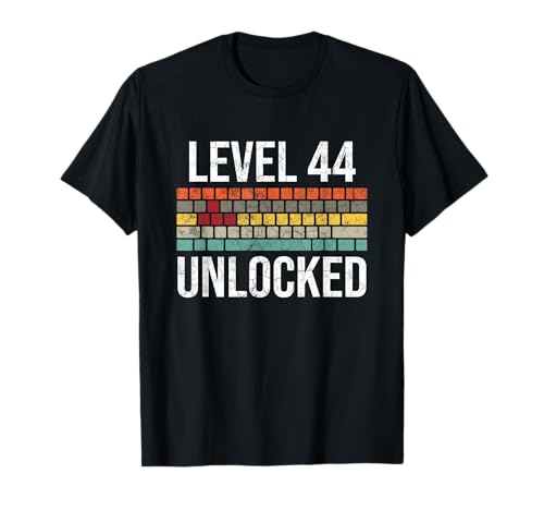 44. Geburtstag Gamer Geburtstag für Männer Level 44 freigeschaltet T-Shirt 44. Geburtstag Gamer Geburtstag für Männer Level 44 freigeschaltet T-Shirt von Gamer Birthday New Level Unlocked Co.