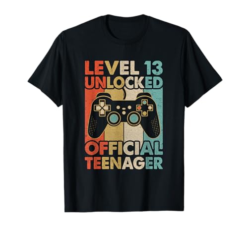 13. Geburtstag Jungen Stufe 13 Freigeschaltet Offizieller Teenager T-Shirt 13. Geburtstag Jungen Stufe 13 Freigeschaltet Offizieller Teenager T-Shirt von Gamer Birthday