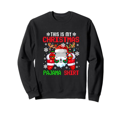 My Christmas Pajama Shirt Santa Game Controller Gamer Kids Sweatshirt My Christmas Pajama Shirt Santa Game Controller Gamer Kids Sweatshirt von Gamer Christmas Costume
