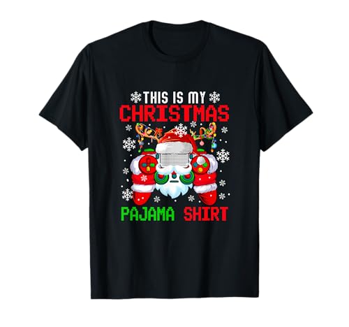 My Christmas Pajama Shirt Santa Game Controller Gamer Kids T-Shirt My Christmas Pajama Shirt Santa Game Controller Gamer Kids T-Shirt von Gamer Christmas Costume