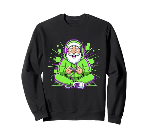 Christmas Man Gaming Humor Gamer Sweatshirt Christmas Man Gaming Humor Gamer Sweatshirt von Gamer Christmas Gaming Cartoon Video Game