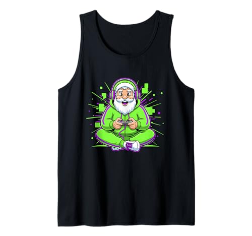 Christmas Man Gaming Humor Gamer Tank Top Christmas Man Gaming Humor Gamer Tank Top von Gamer Christmas Gaming Cartoon Video Game