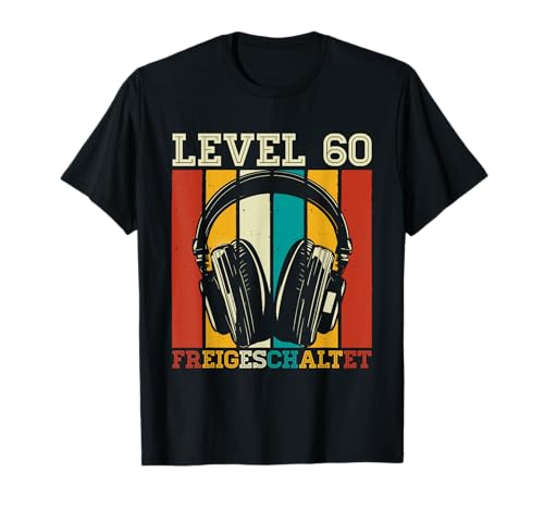 60. Geburtstag Männer Video Gamer Level 60 Unlocked Mann T-Shirt von Gamer Geburtstag Geschenke Zocker Mann Spieler