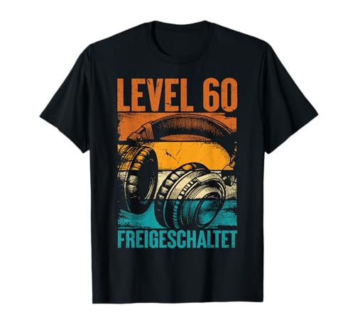 60. Geburtstag Männer Video Gamer Level 60 Unlocked Mann T-Shirt von Gamer Geburtstag Geschenke Zocker Mann Spieler