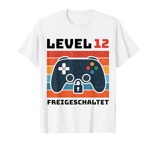 Level 12 freigeschaltet Gamer Kinder Geburtstag 12 Jahre T-Shirt von Gamer Geburtstag Kinder