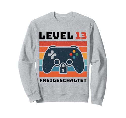 Level 13 freigeschaltet Gamer Kinder Geburtstag 13 Jahre Sweatshirt von Gamer Geburtstag Kinder