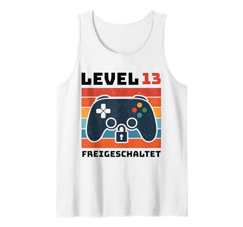 Level 13 freigeschaltet Gamer Kinder Geburtstag 13 Jahre Tank Top von Gamer Geburtstag Kinder