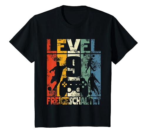 Kinder Geburtstag Jungen Video Gamer Level 9 Unlocked Fussball T-Shirt Kinder Geburtstag Jungen Video Gamer Level 9 Unlocked Fussball T-Shirt von Gamer Geburtstag Zocker Fußball Spieler Teenager