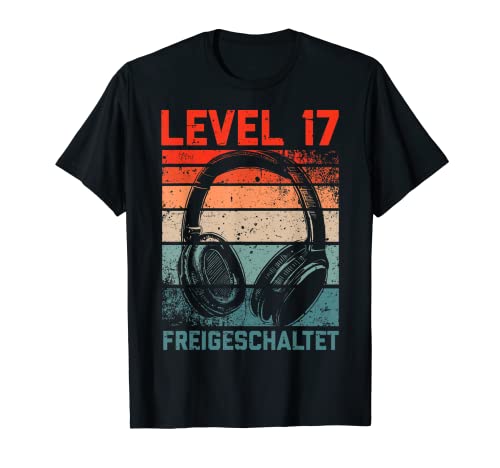 17. Geburtstag Jungen Video Gamer Level 17 Unlocked Jungs T-Shirt von Gamer Geburtstag Zocker Jugend Spieler Teenager