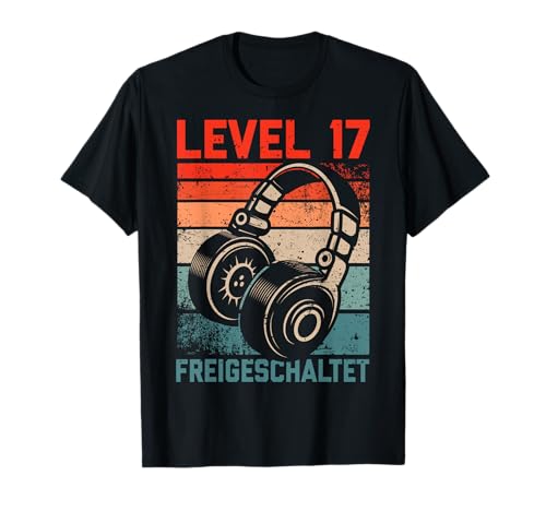 17. Geburtstag Jungen Video Gamer Level 17 Unlocked Jungs T-Shirt von Gamer Geburtstag Zocker Jugend Spieler Teenager