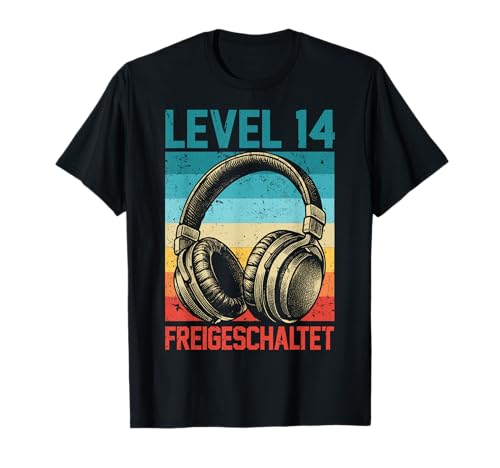 14. Geburtstag Jungen Video Gamer Level 14 Unlocked Jungs T-Shirt von Gamer Geburtstag Zocker Jugend Teenager Spieler